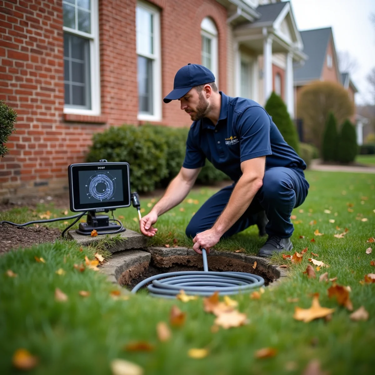 Drain cleaning equipment at a Fredericksburg VA home where a sewer line repeatedly backs up